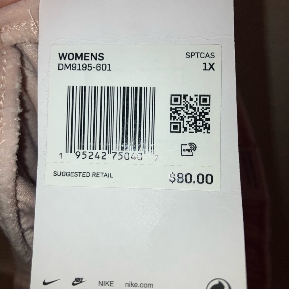 NWT Nike Air Logo Pink Plush Flare Lounge Pants - Picture 7 of 7